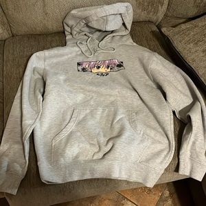 Grey anime hoodie